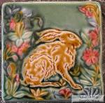 Alert Medieval Hare Tile. Copyright Verdant Tile.