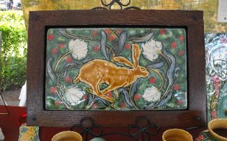 Original Tile Design by Mary Philpott Verdant. wood frame by Viscount. Copyright Protected.
