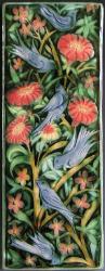 Birds in Persian Foliage Tile. Copyright Verdant Tile. All rights Reserved