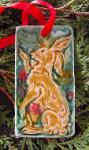 Boxing Hare Ornament.copyright Verdant Tile