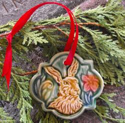 Portrait of a Hare Ornament. copyright Verdant Tile