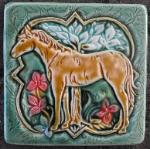 Medieval Horse tile. copyright Verdant Tile