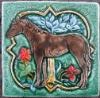 Medieval Horse grey. copyright verdant tile.