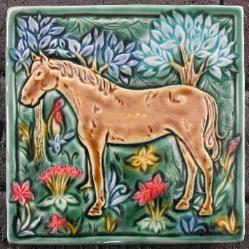 Medieval Horse Tile. Copyright Verdant Tile
