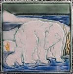 Polar bear and cub tile by Verdant Tile
