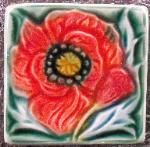 Poppy and spent flower R tile by Verdant Tile