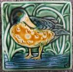 Teal Duck Tile by Verdant Tile.