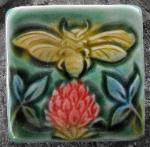 Bee in Clover Tile. Copyright Verdant Tile
