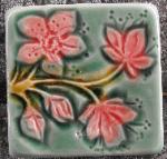 Cherry Blossom branch R tile by Verdant Tile