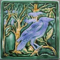 Crows in the Forest Tile. Copyright Verdant Tile