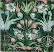 Daffodils inspired by Verneiul Tile. Copyright Verdant Tile.