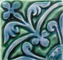 Chartres Blue Verdant Green glazes. Copyright Verdant Tile