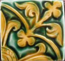 Honey yellow Verdant Green glazes. Copyright Verdant Tile