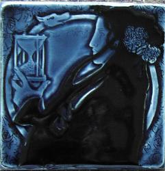 Lady Alchemy Tile. Inspired by Kolomon Moser. Copyright Verdant Tile.