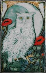 Moonlit Owl Tile. copyright Verdant Tile
