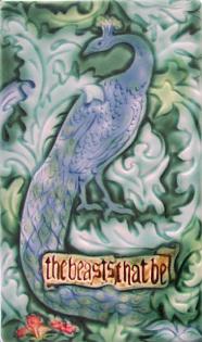 Peacock Morris Inspired Woodland Tile. copyright protected Verdant Tile.