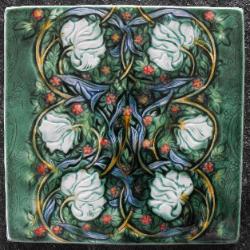 Morris Inspired Pimpernel Tile. My version copyright protected Verdant tile.