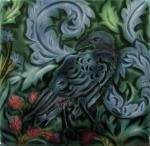 Morris Raven Tile. copyright Verdant Tile.