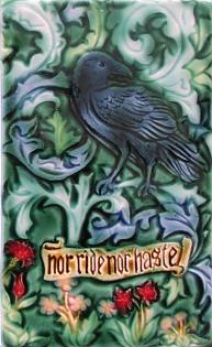 Morris Woodland Raven inspired by Morris. copyright protected Verdant Tile
