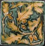 Acorns & Oak Leaves Tile. Copyright Verdant Tile.