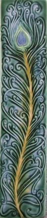 Peacock Feather tile original design by Verdant tile. Copyright protected.