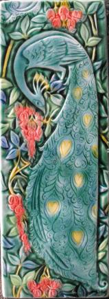 Peacock in Wisteria Inspired by Verneiulle. My Interpretation copyright Verdant tile.