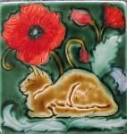 Poppy Cat. copyright Verdant Tile.