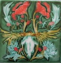 Poppy Deva Angel Tile. Copyright Verdant Tile