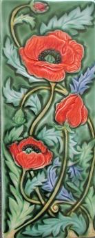 Stratford Poppies tile. Copyright Verdant Tile