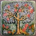 Tree of Life Inspired by the Unicorn Tapestries. copyright Verdant Tile.