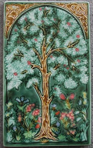 Tree of Life Tile, design by Mary Philpott. Copyright protected Verdant Tile.