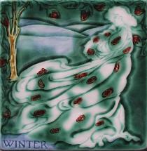 Winter Tile. Inspired by unknown author 100 years+. copyright Verdant Tile