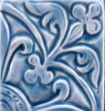 Chartres Blue glaze. Copyright Verdant Tile.