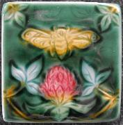 Bee in Clover tile. Copyright Verdant Tile.