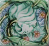 Morris Pimpernel inpsirered tiles. Copyright (my interpretation) Verdant Tile.