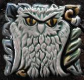 Owl Brocade tile. Design and copyright Verdant Tile